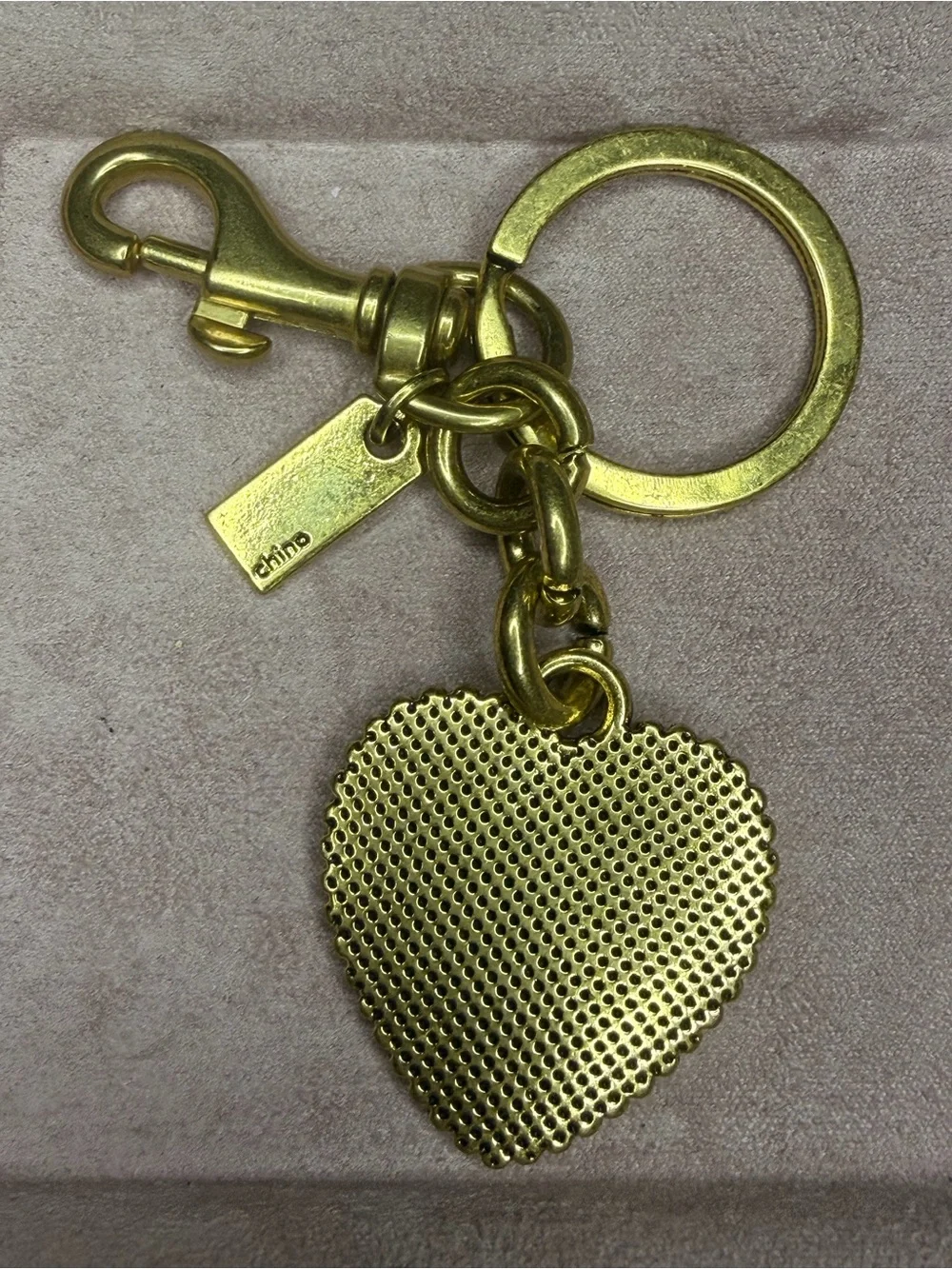 COACH Cherry Heart Keychain/ Bag Charm
